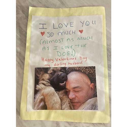Love you love my dog homemade card!