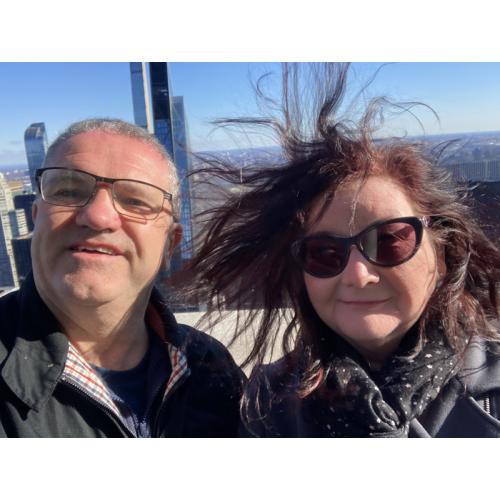 Top of the Rock in New York - what do you mean it’s a bad hair day ????