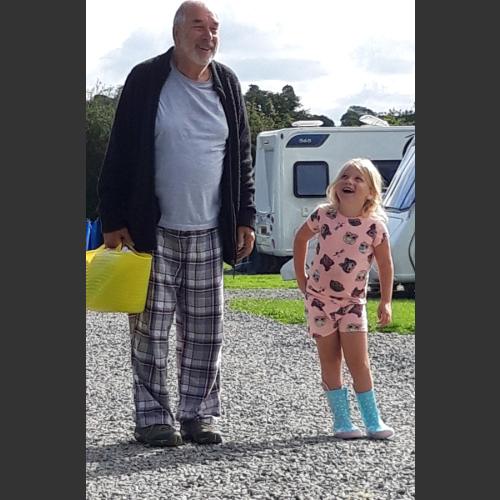 Me and my camping mate (granddaughter)