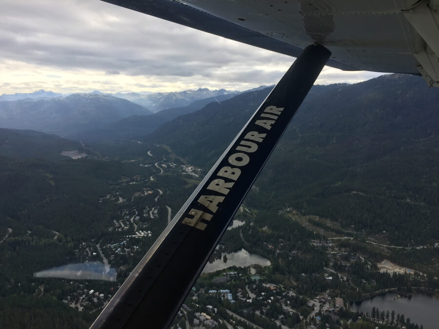 Flying over Whistler BC