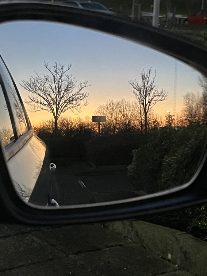 Car park sunset