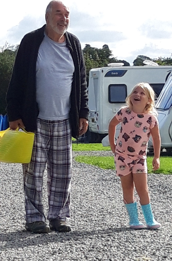 Me and my camping mate (granddaughter)