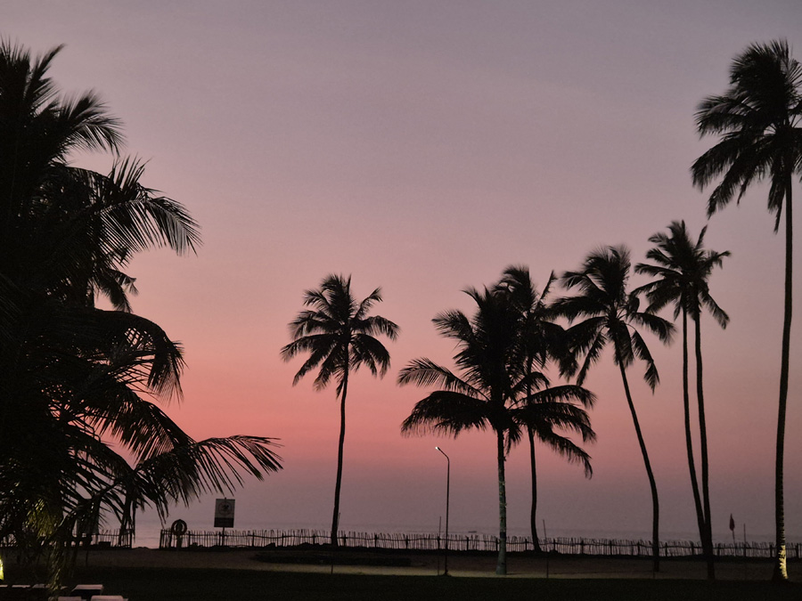 Romantic sunset in Sri Lanka