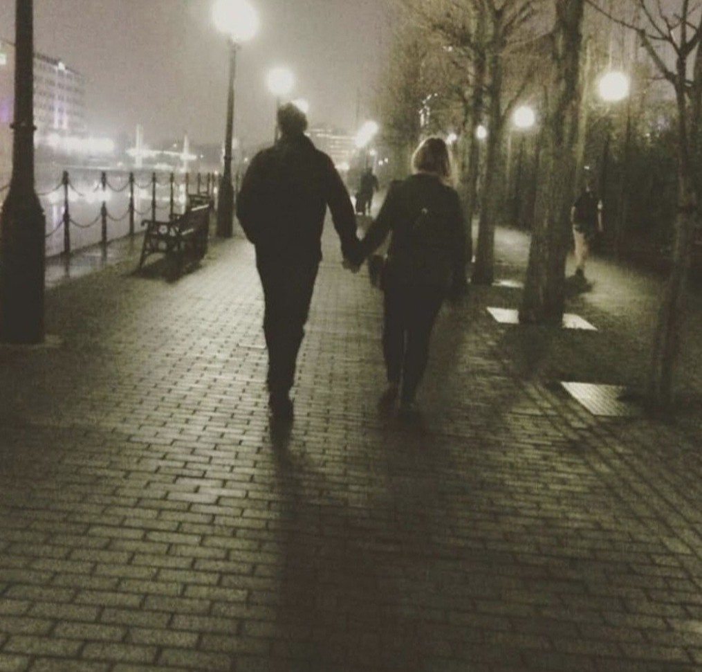 Evening walks with my husband