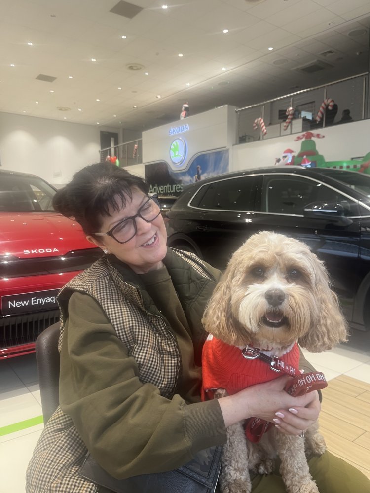 Spending time with wive and our dog